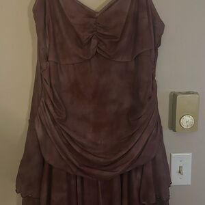 Whimsical mauve strappy dress